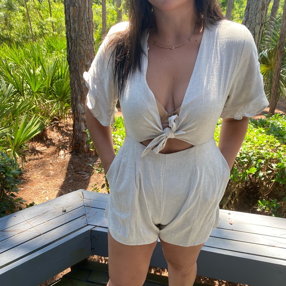 beige romper